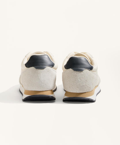 Contrast sole nylon trainers