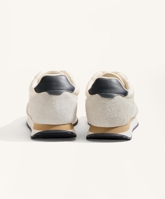 Contrast sole nylon trainers