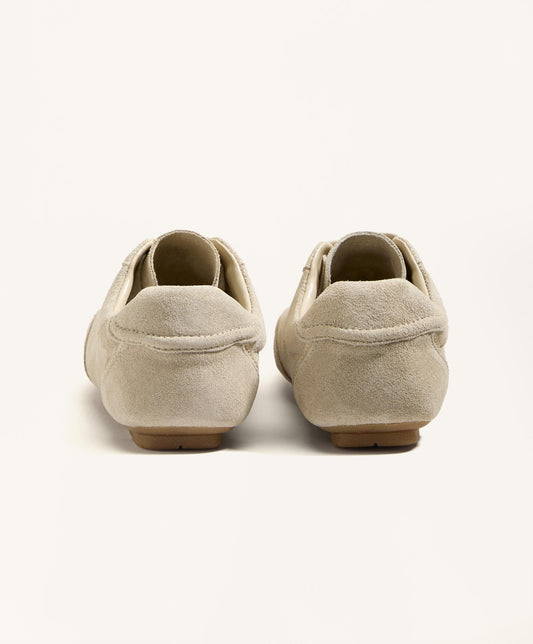 Split-leather trainers