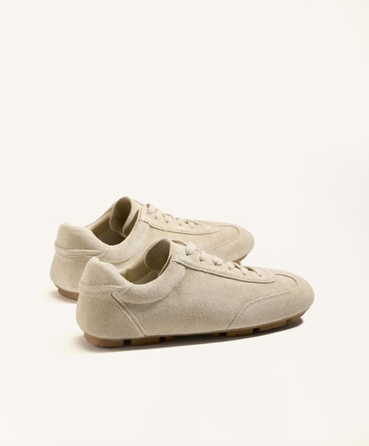 Split-leather trainers