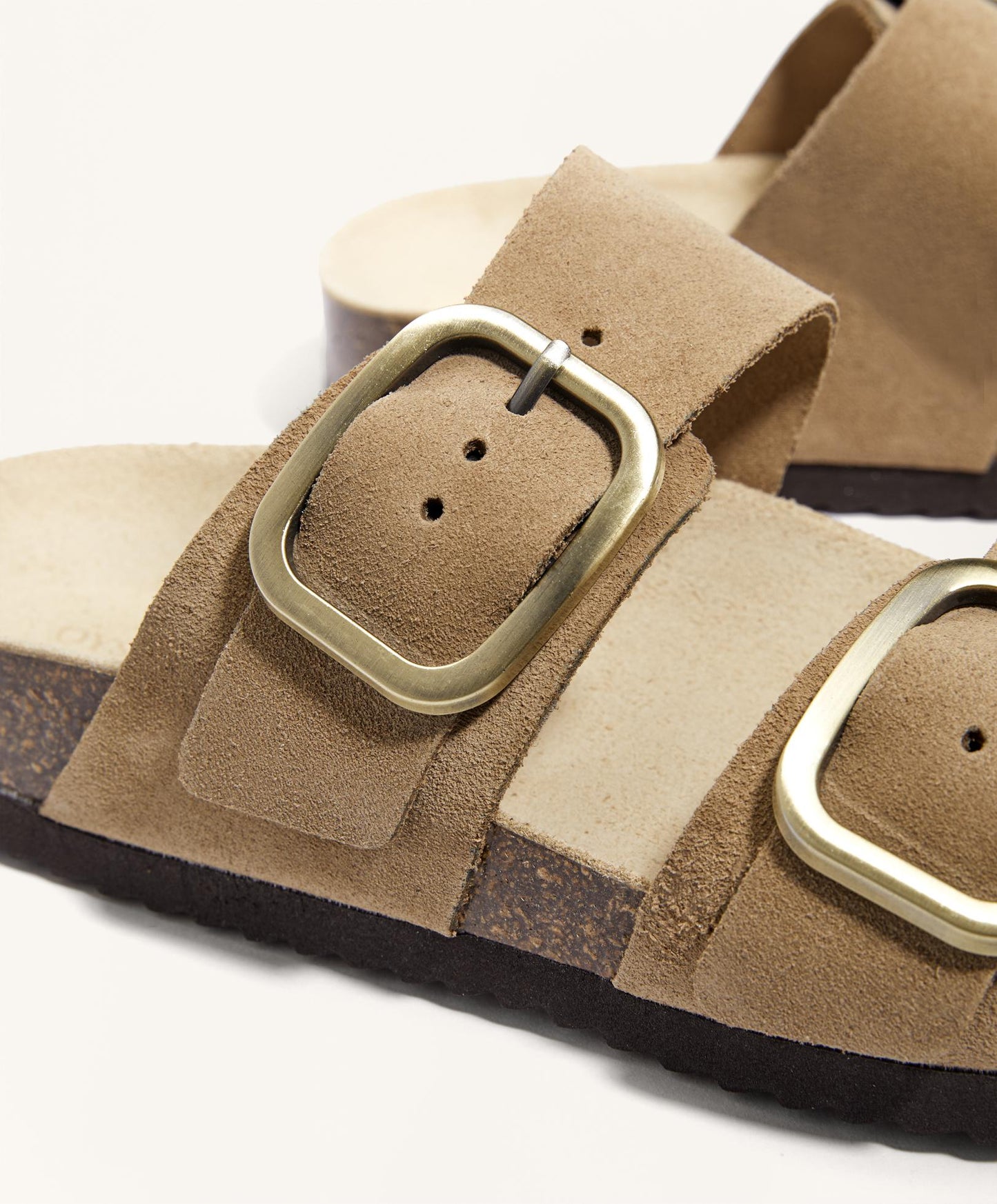 Suede buckle sandal