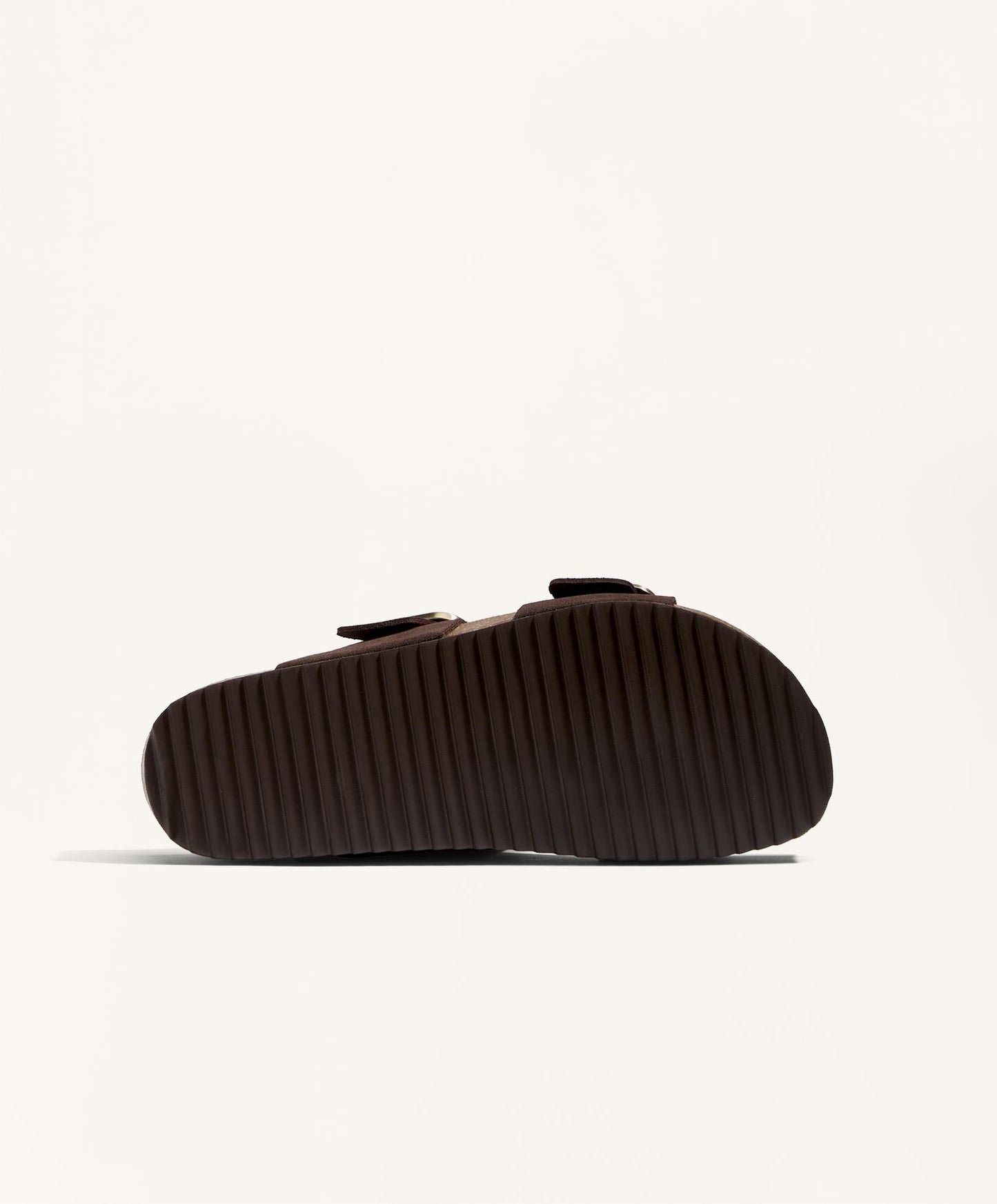 Buckle split-leather slides