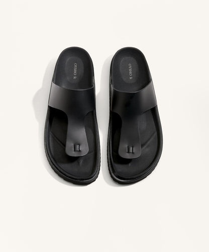 T-cut leather sandals