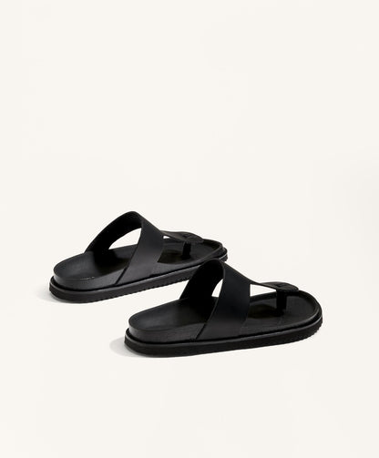 T-cut leather sandals