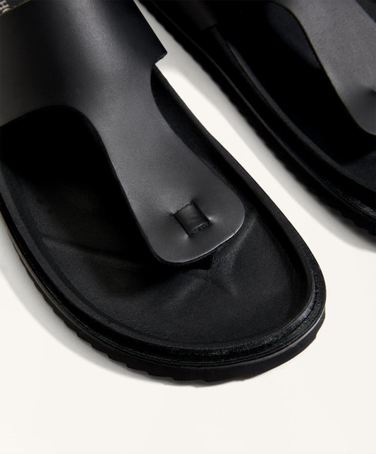 T-cut leather sandals