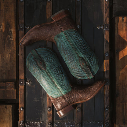 Big Horn Tobacco Alligator Cowboy Boot Men