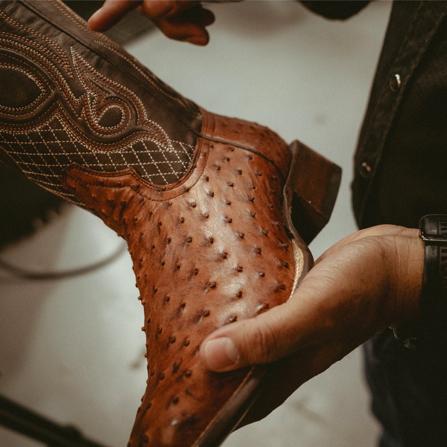Ozzy Ostrich Boot Men
