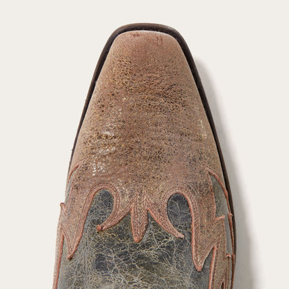 Sundance Kid Washed Crater Black Cowboy Boot Men