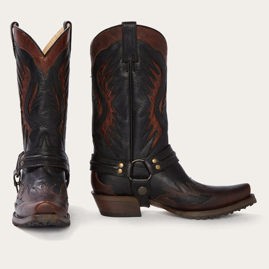 Biker Outlaw Oiled Leather Cowboy Boot Men