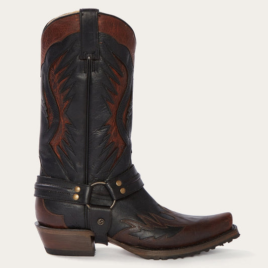Biker Outlaw Oiled Leather Cowboy Boot Men