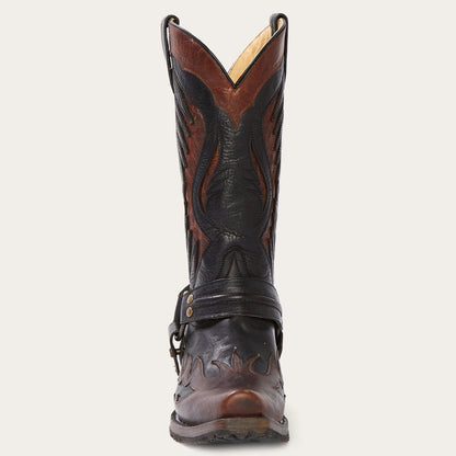 Biker Outlaw Oiled Leather Cowboy Boot Men