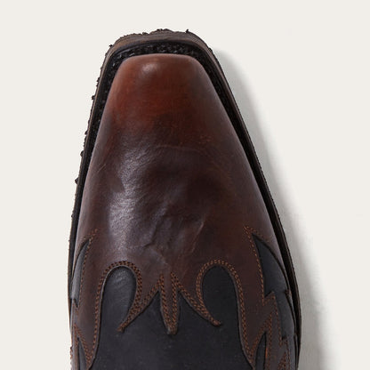 Biker Outlaw Oiled Leather Cowboy Boot Men