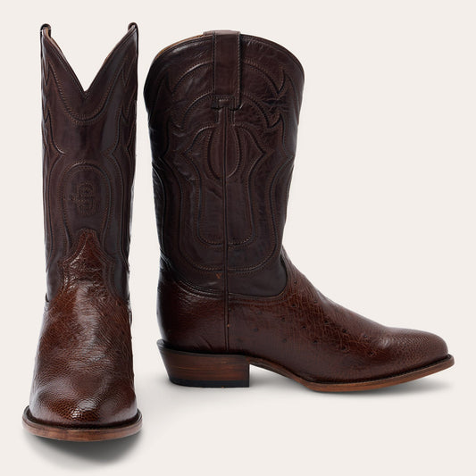 Wyatt Smooth Ostrich Boots Men