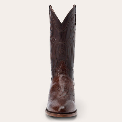 Wyatt Smooth Ostrich Boots Men