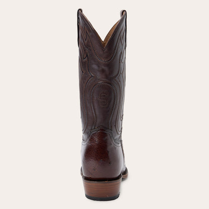 Wyatt Smooth Ostrich Boots Men