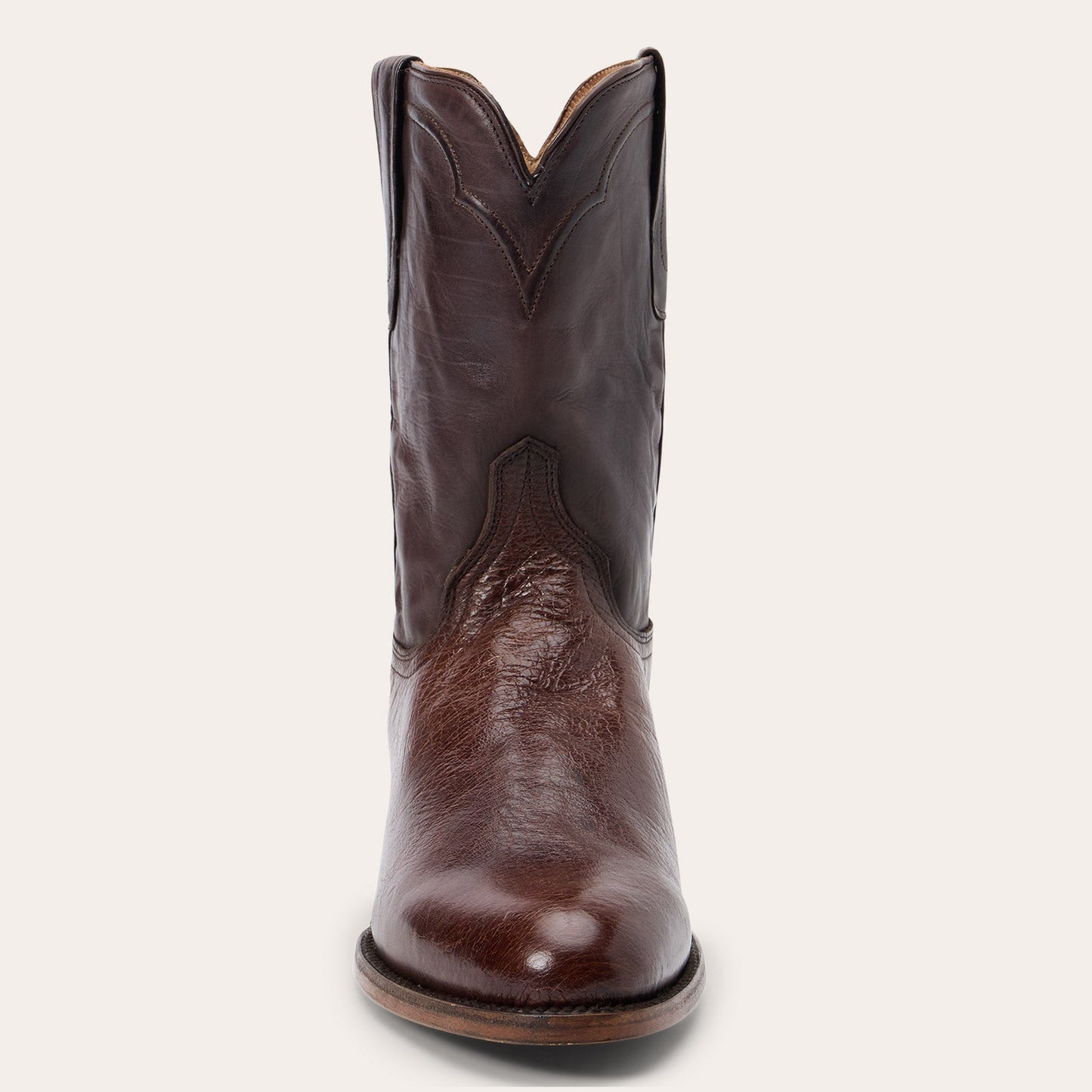 Clay Smooth Ostrich Roper Boots Men
