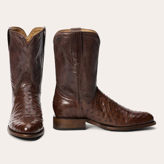 Austin Ostrich Roper Boots Men