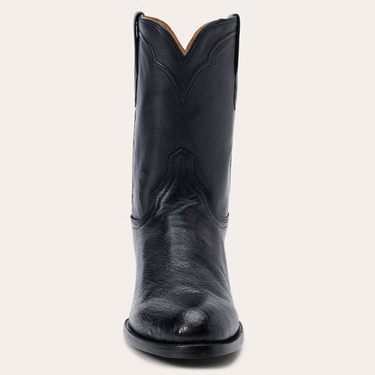 Clay Smooth Ostrich Roper Boots Men