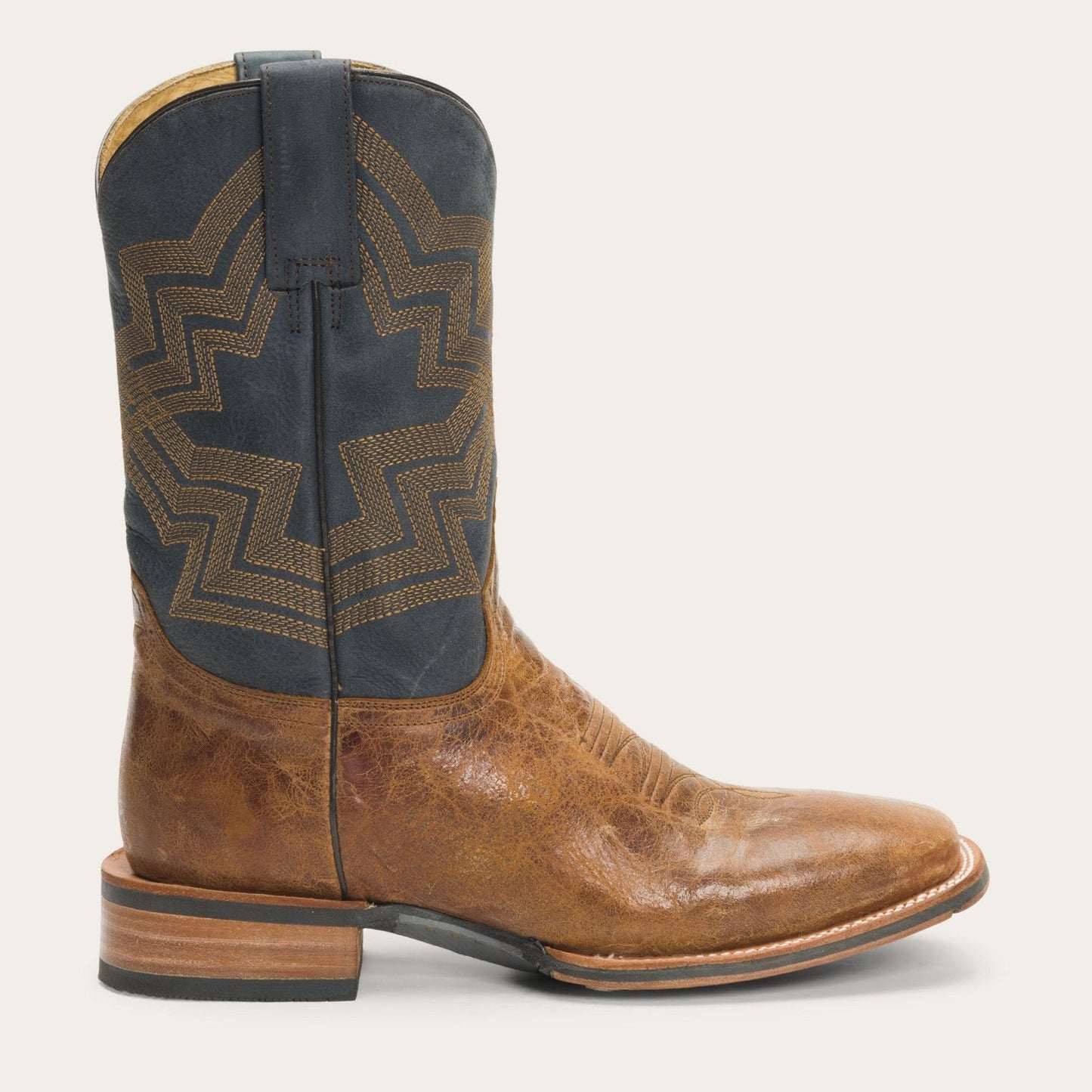 Goddard Burnished Blue & Brown Leather Boot Men