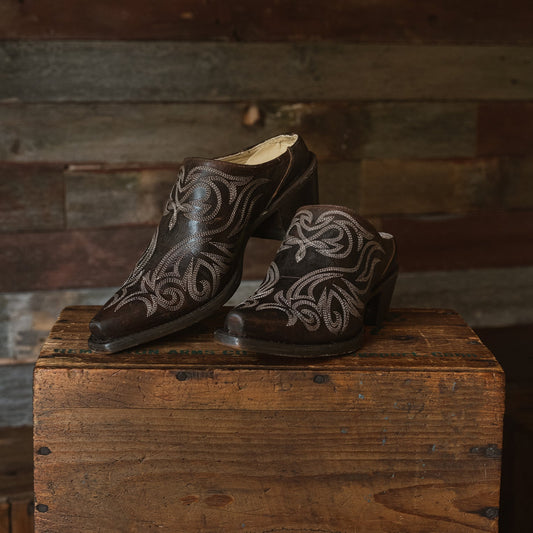 Adley Vintage Finished Leather Mules Women