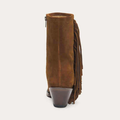 Halle Suede Fringe Side Zip Boot Women