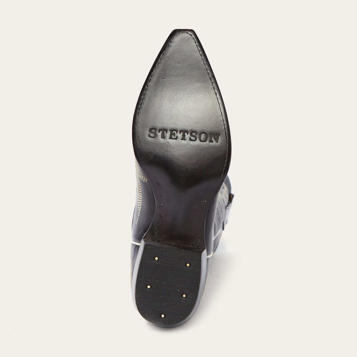 Tina Black & White Flame Embroidered Cowboy Boot Women