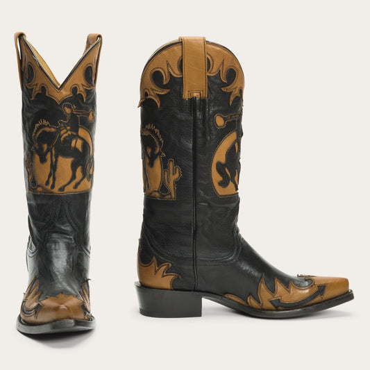 Faye Cowgirl & Horse Underlay Leather Boot Women
