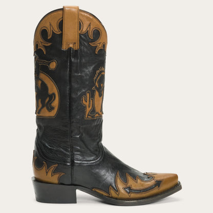 Faye Cowgirl & Horse Underlay Leather Boot Women