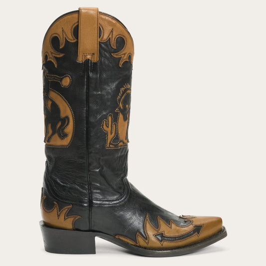 Faye Cowgirl & Horse Underlay Leather Boot Women