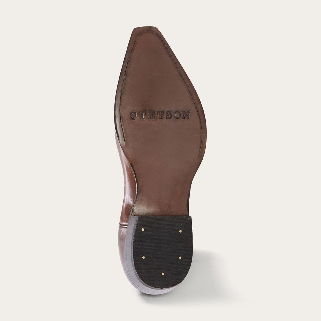 Adeline Burnished Brown Back Zip Cowboy Boot Women