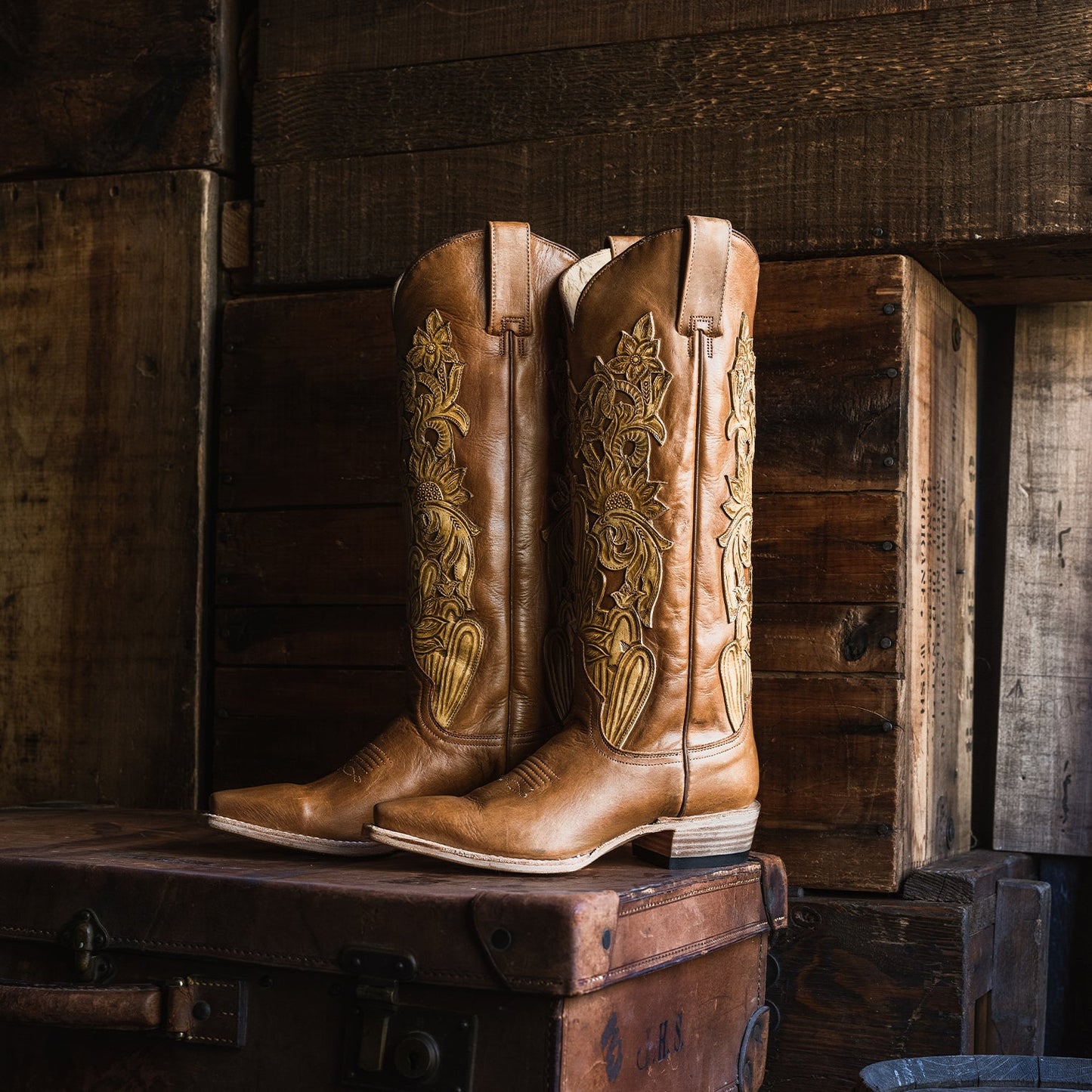 Jules Hand Tooled Leather Boot Women