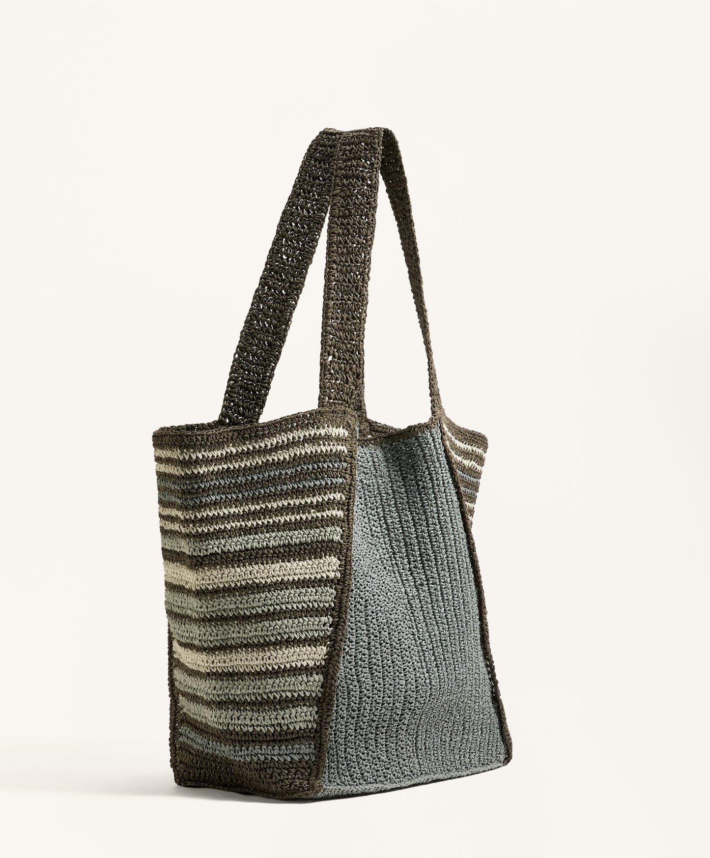 Striped shopper bag