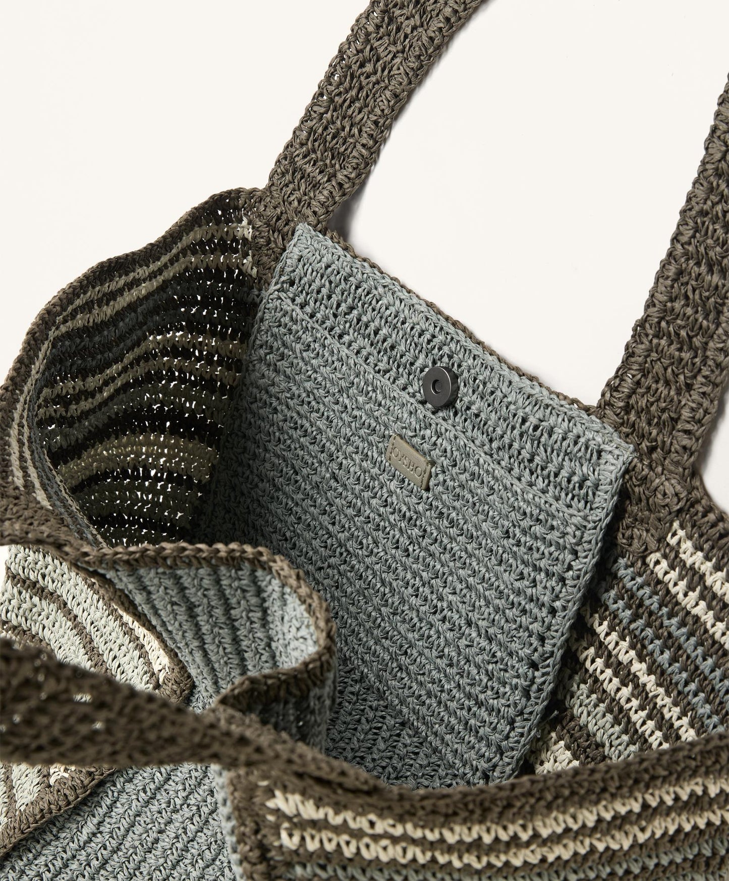 Striped shopper bag