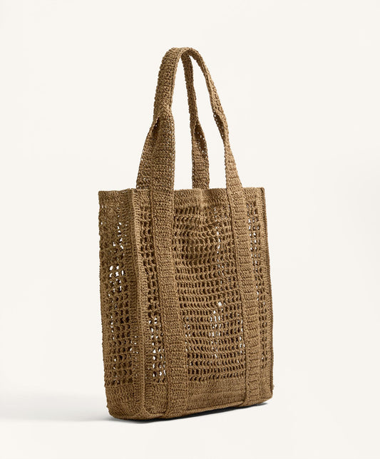 Openwork shopper bag