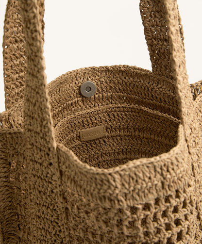 Openwork shopper bag