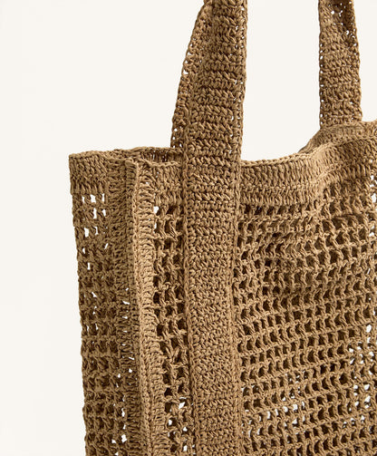 Openwork shopper bag
