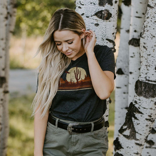 Riding Into The Sunset Graphic Tee Women