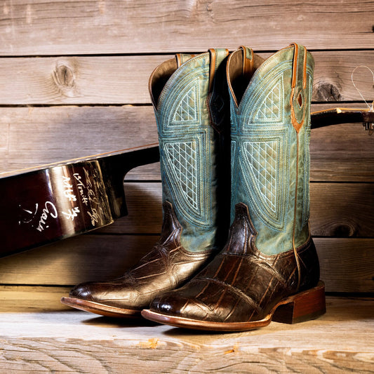 Big Horn Tobacco Alligator Cowboy Boot Men