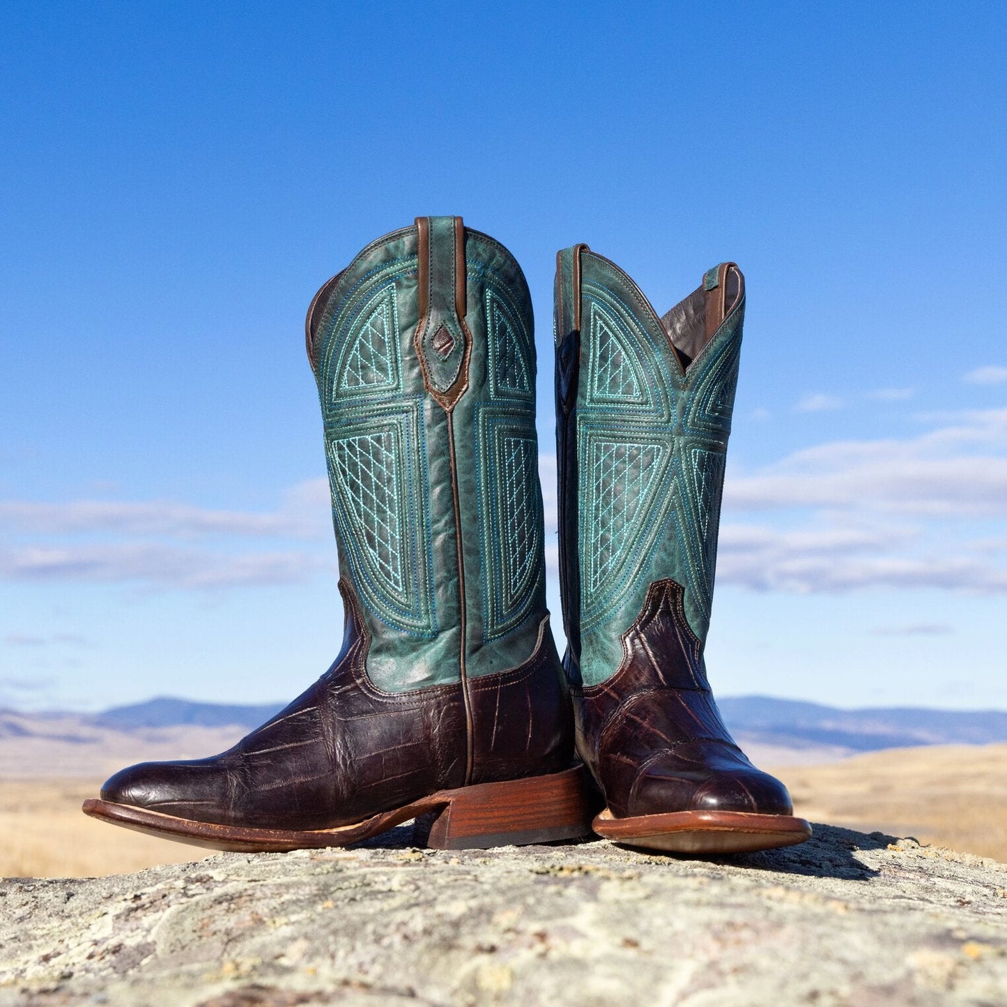 Big Horn Tobacco Alligator Cowboy Boot Men