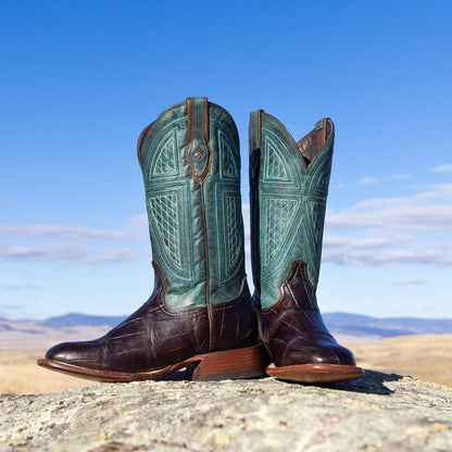 Big Horn Tobacco Alligator Cowboy Boot Men