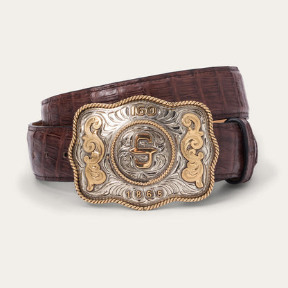 160th Anniversary Plaque Belt Buckle Silver Men