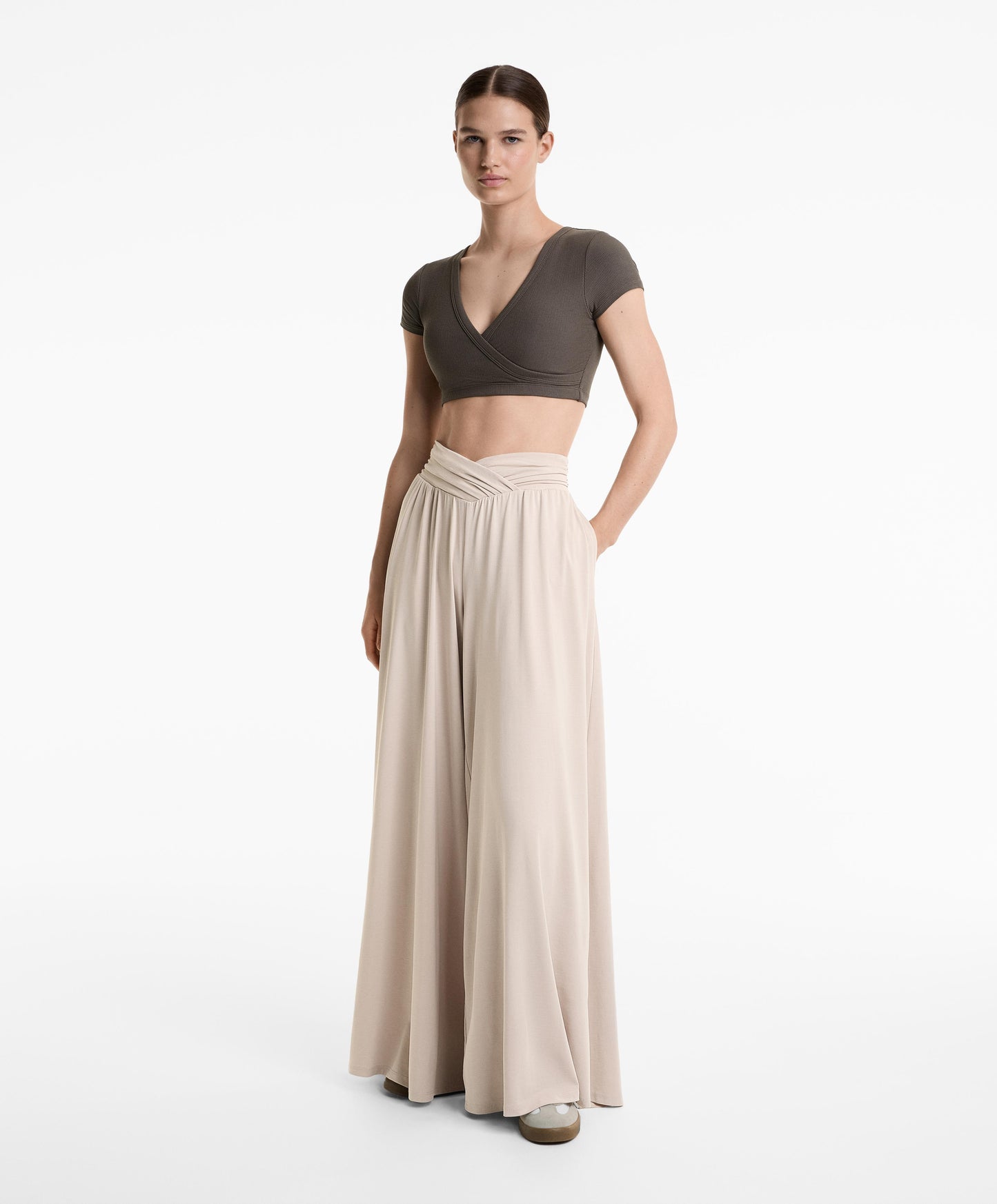 Criss-cross rib Tank top modal blend