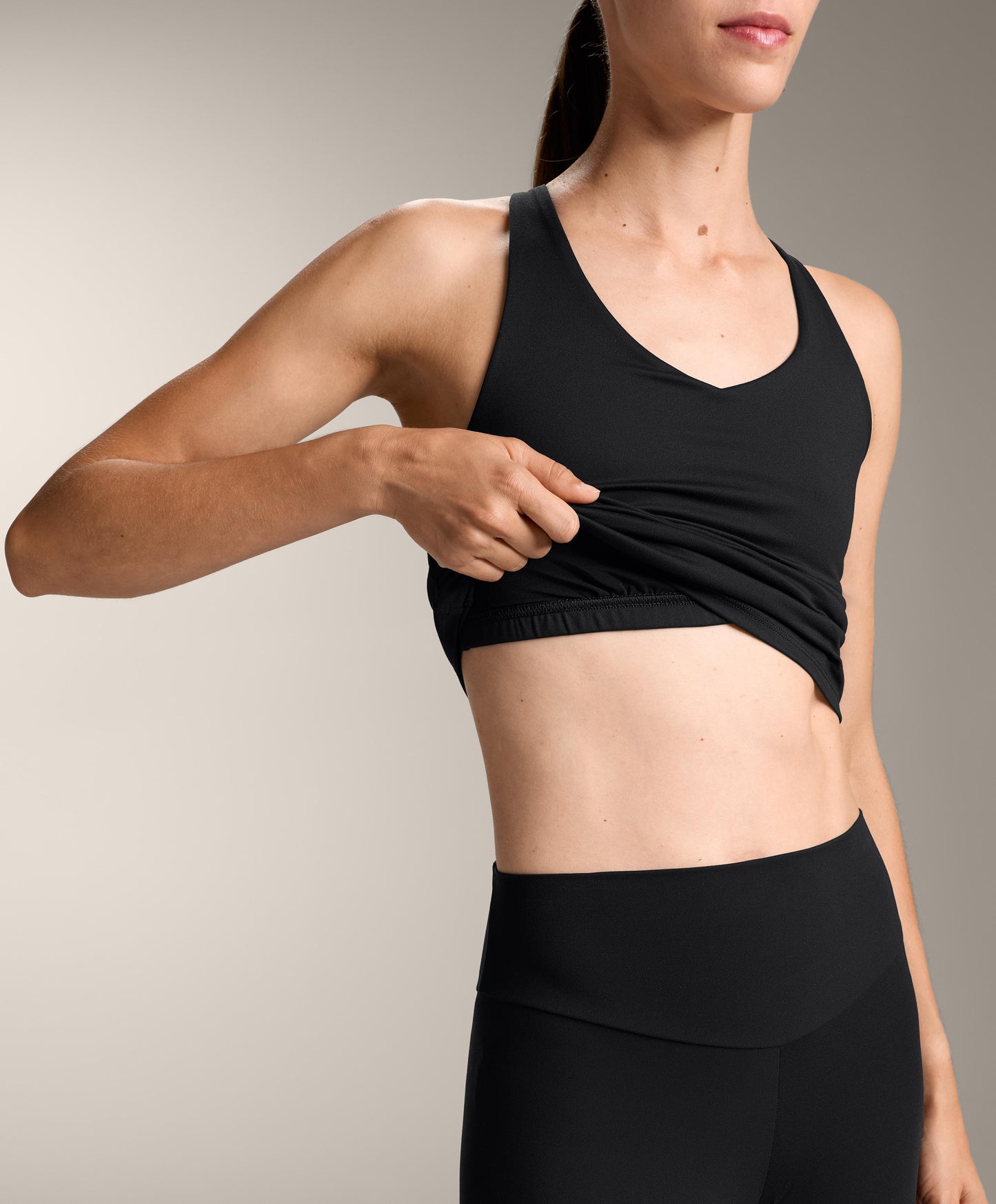 Comfortlux long Tank top multi strap cups