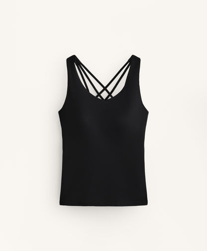 Comfortlux long Tank top multi strap cups