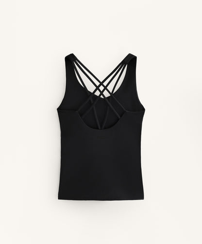 Comfortlux long Tank top multi strap cups