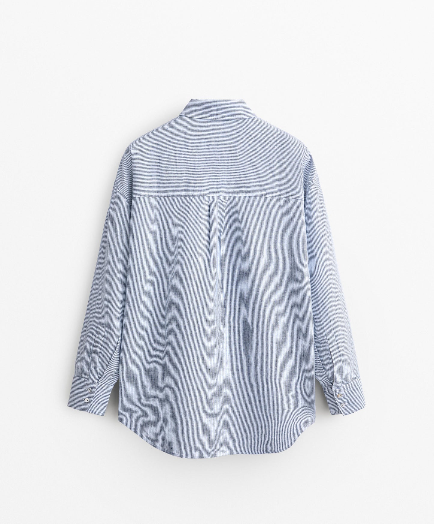 100% linen relaxed striped shirt