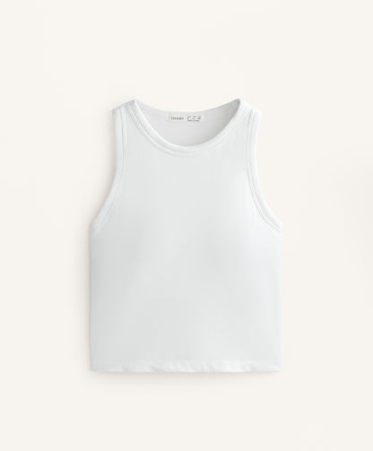 Long rib modal blend tank top
