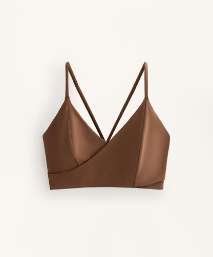 Comfortlux Crossover Medium Support Sports Bra with Cups