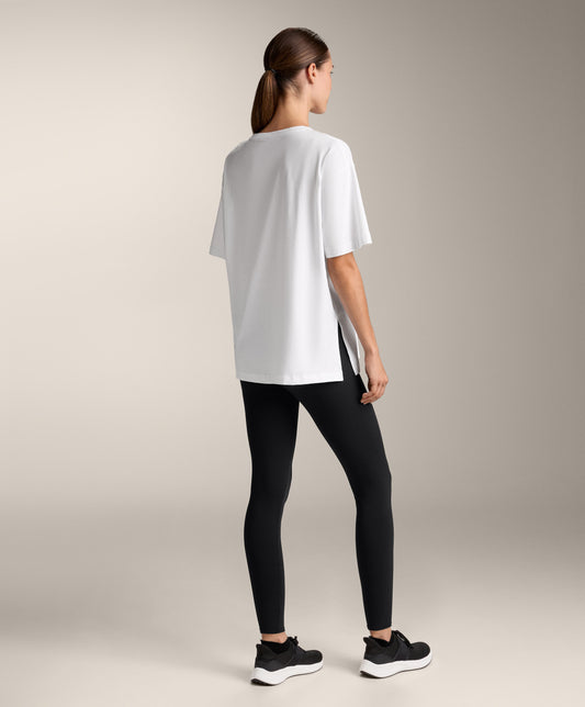 Short sleeve cotton blend T-shirt