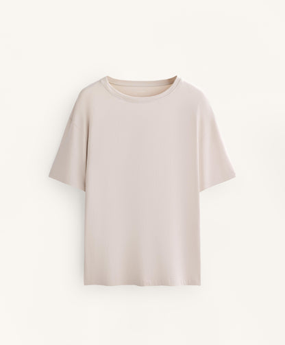 Short sleeve cotton blend T-shirt